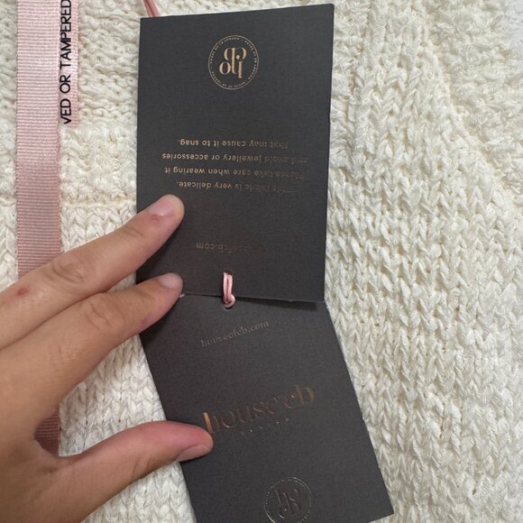 NEW HOUSE OF CB Zaira Cream Chenille Knit Mini Dress Sweater White Large - Picture 6 of 10